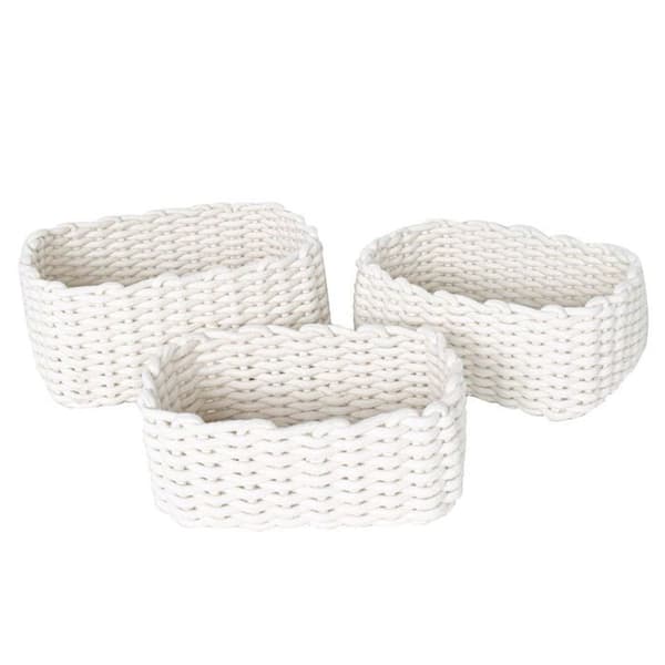 Set med 3 korgar i rep INDIES - FACTORY - Vit TU Vit