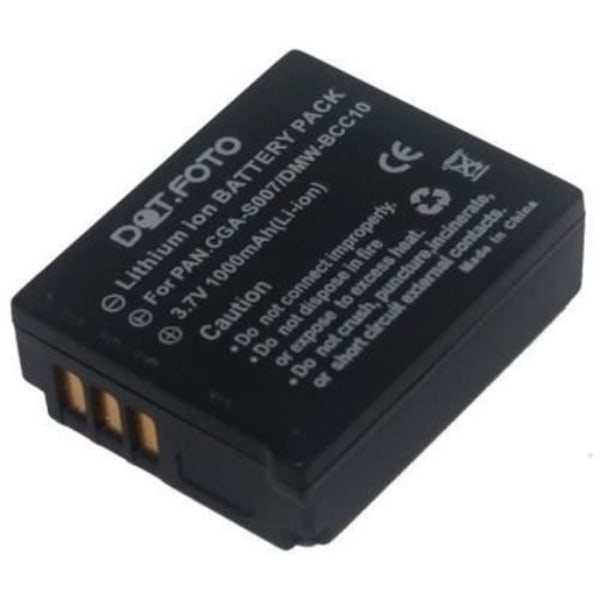 Dot.Foto Panasonic CGA-S007E, DMW-BCD10 Batteri - 3,7v / 1000mAh