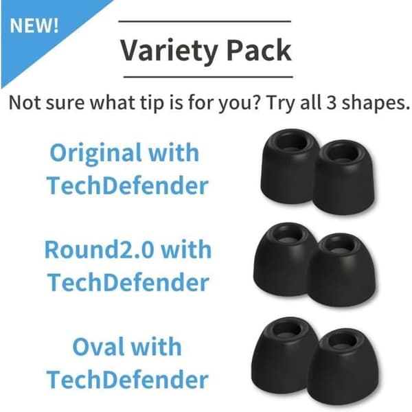 Öronproppar - COMPLY - VP-500 Alla Tips - Storlek S - Minnesskum - TechDefender
