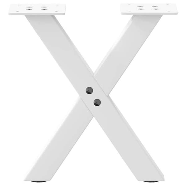 vidaXL X-formade soffbordben, 2 stycken, vit, 40 x (30-31) cm, stål 4012873