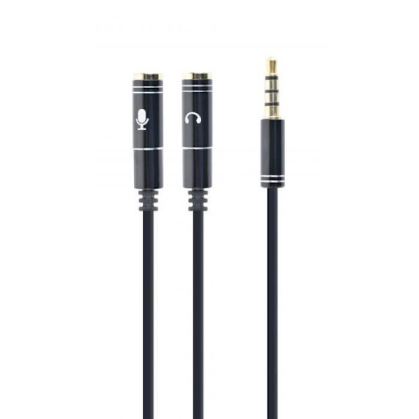 Gembird !Adapt ljudmikrofon 3,5 mm mini Jack-4PIN-0. ljudkabel 0 2 m 2 x 3 5 mm 3 5mm Svart
