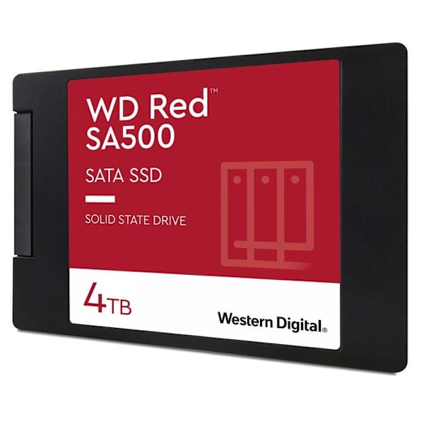 NAS Red™ SA500 SATA SSD - WESTERN DIGITAL - 4 TB - 24/7 kontinuerlig drift - 3D NAND-teknik