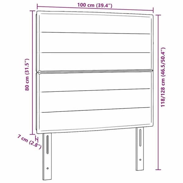 vidaXL Sänggavel Taupe 100 cm tyg 3337681