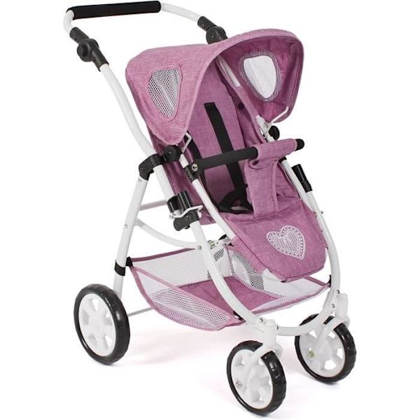 Dockvagn för dockor 3 i 1 EMOTION jeans rosa Rosa jeans