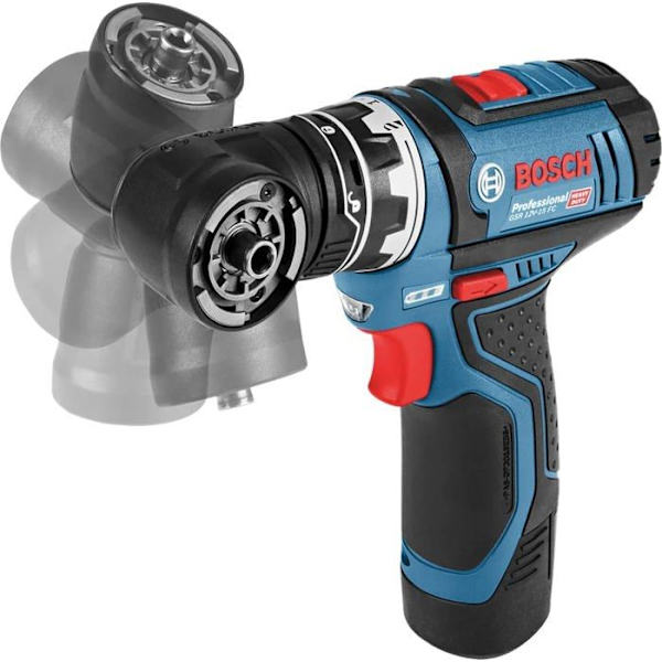 Bosch proffsborr - 06019F600F - GSR 12V-15 FC, Svart, 2 x 2,0Ah batteri/laddare/tillbehör
