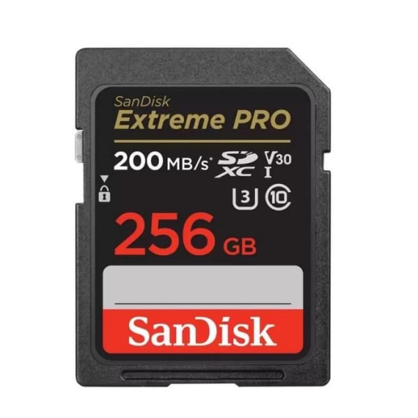 SDHC SDXC-minneskort Sandisk Extreme Pro 256GB SDXC 200MB/S 140MB/S UHS-I V30