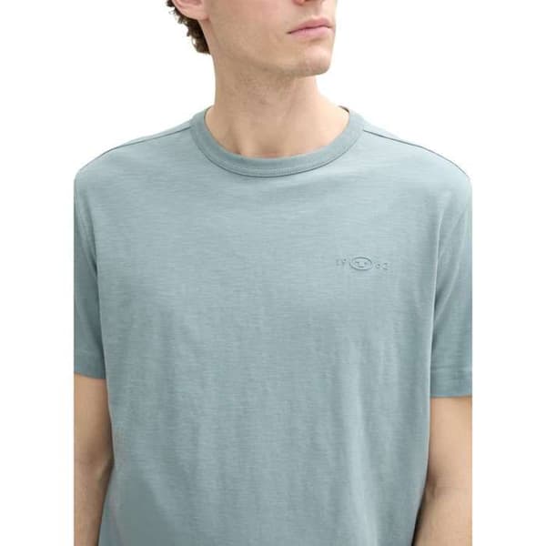 T-shirt i bomull med rund hals Grå två