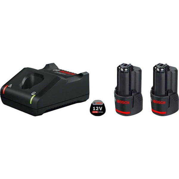 Pack med 2 GBA-batterier 12V 3.0Ah + laddare GAL 12V-40 - BOSCH - 1600A019RD