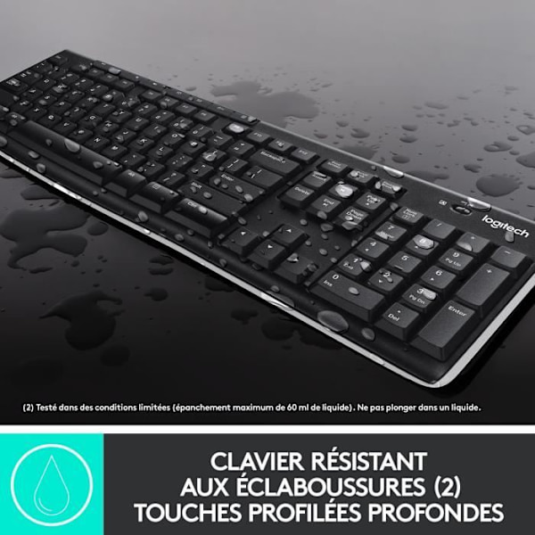 Trådlöst tangentbord och musset - Logitech - MK270 - Windows