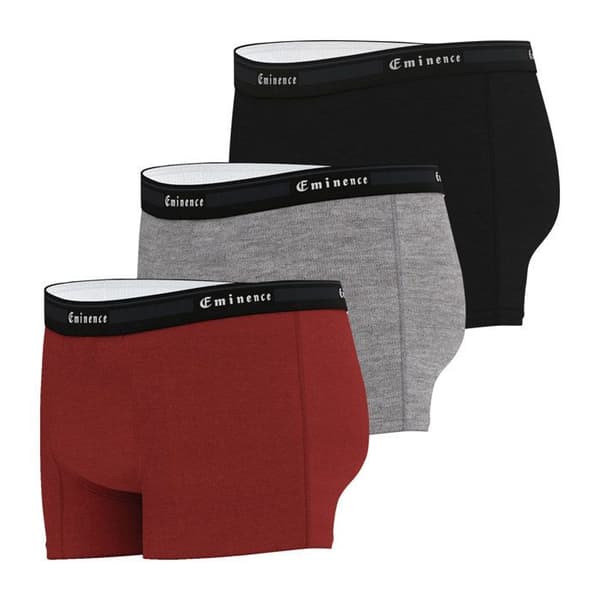 3-pack herrboxers Tailor Eminence Rostgrå melerad svart jag