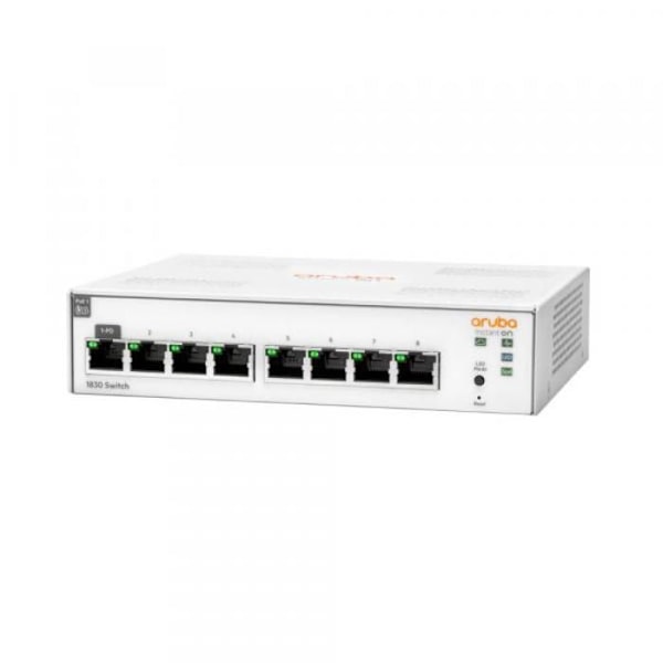 Switch - Hewlett Packard Enterprise - Aruba Instant On 1830 - 8 portar Gigabit - Hanterad L2 - QoS