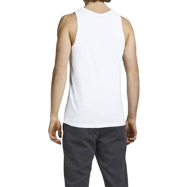 Jack & Jones Men Toppar // jacBasic linne Vit S