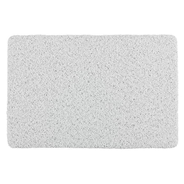 WENKO Halkfri badrumsmatta, Badrumsmatta inomhus och utomhus, Slinga, Plast, 40x60 cm, Vit