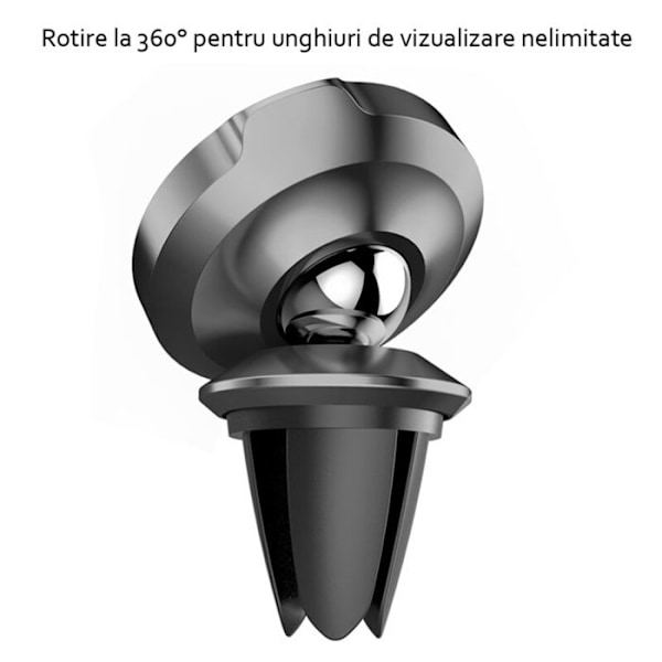 Telefonstöd - BASEUS - Small Ear - Installation för ventilationsgaller - Rotation 360° - Svart Svart