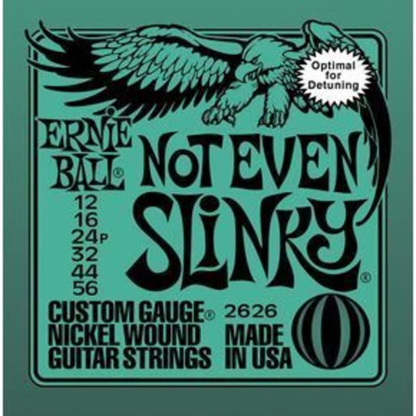 Cordar - Ernie Ball - 2626 Not Even Slinky Drop - Strängar 012-056 - Ideal för drop-stämningar