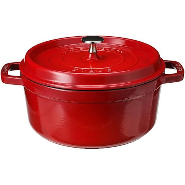 STAUB Round Cocotte 4 Quarts 4-Quart Cherry - 1102406