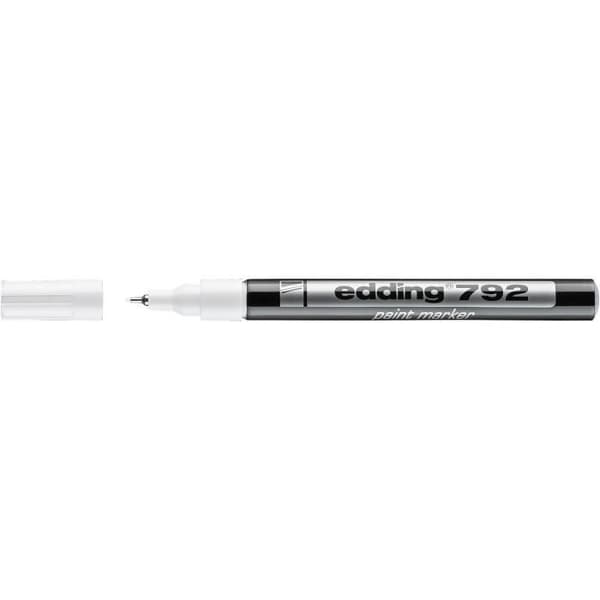 Målarpenna - EDDING - 792 - Vit - 0,8 mm - Oföränderlig Vit