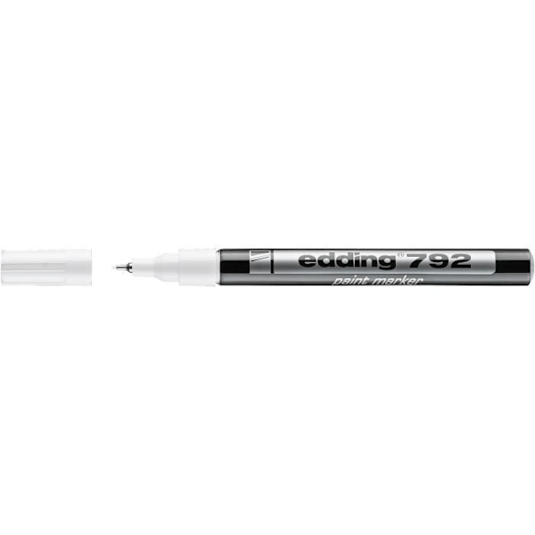 Målarpenna - EDDING - 792 - Vit - 0,8 mm - Opaque - Oföränderlig Vit