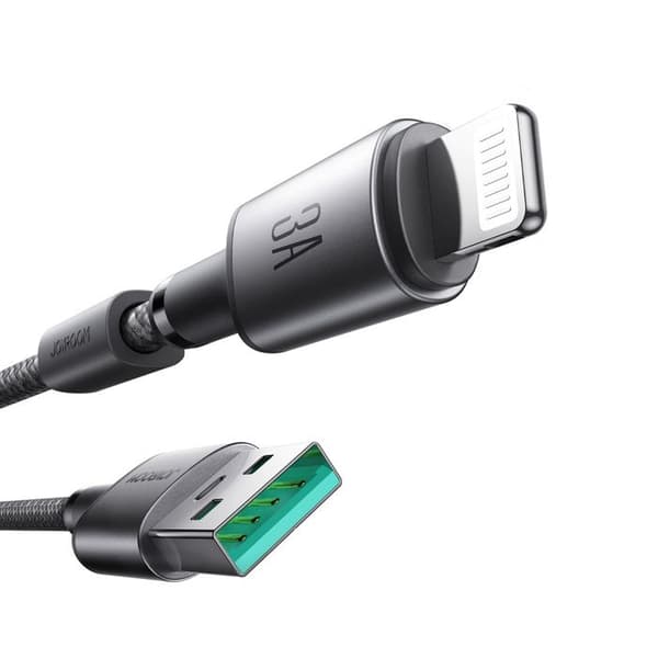 USB-A / Lightning kabel - JOYROOM - JYR1119 - 1,2 m - 3A - Magnetisk organisatör - Grå Grå