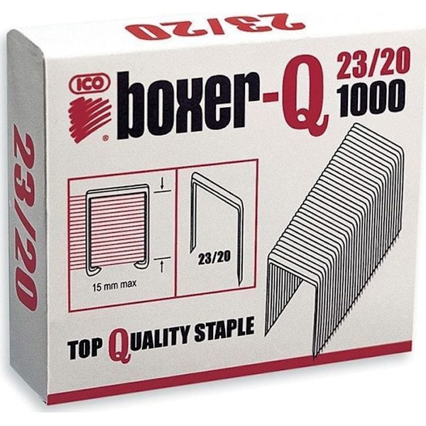 Agrafe Ico boxer - ISAXB23/20 - Agrafer, 23/20, galvaniserade, 1000 stycken.