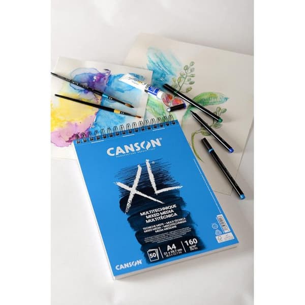Ritblock - CANSON - XL MIXED MEDIA - A4 - 50 ark - 160 g/m2 Vit