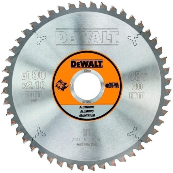 Bärbart sågblad - DEWALT - DT1912-QZ - 48TFZ - Silver - 190/30 mm Pengar