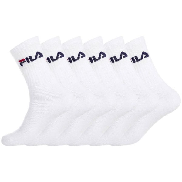 Höga strumpor - FILA - Paket med 6 - Halvhöga - Bekväma - 75% bomull Vit 39/42