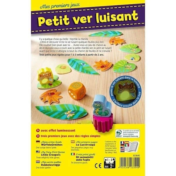 HABA - My First Games - Little Glowworm - 2 år och uppåt, 303640 Flerfärgad