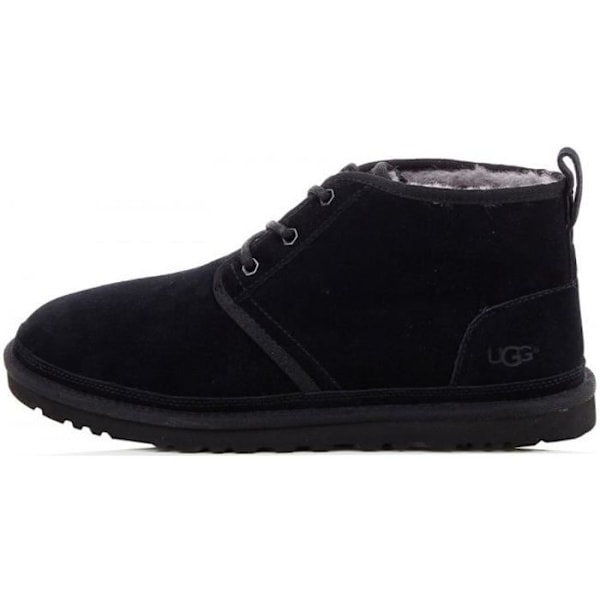 UGG Neumel herrsko - svart läder - vattenavvisande mocka ovandel - Lyxigt ullfoder Svart 44 1/2