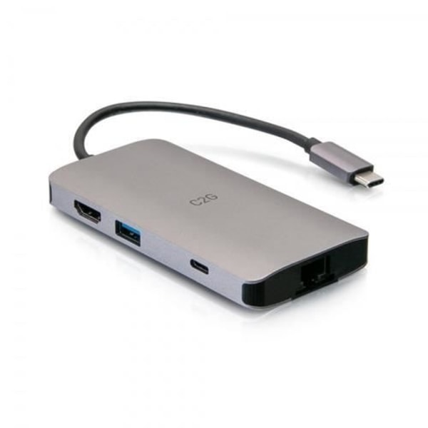 C2G 8-IN-1 MINI USB-C-DOCKINGSSTATION MED HDMI, 2 USB-A, ETHERNET,