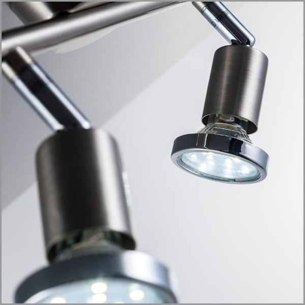 LED-taklampa - B.K.LICHT - Mika 2 - Justerbar & vridbar - Varmvit 3 000K - 2x250 Lumen