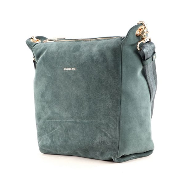Axelväska - MANDARINA DUCK - Mellow Velvet Crossover - Kalvskinn - Petrol - 28x29x11cm olja