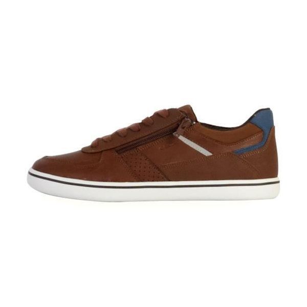 Låga sneakers - GEOX - Läder - Spetsar - Herr - Brun kastanj 42
