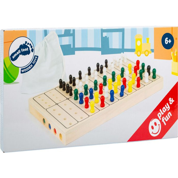 Small Foot-11364 Secret Code Logic Game, roligt pussel för 2 personer, med praktisk tygpåse att förvara, 100 st. 6678