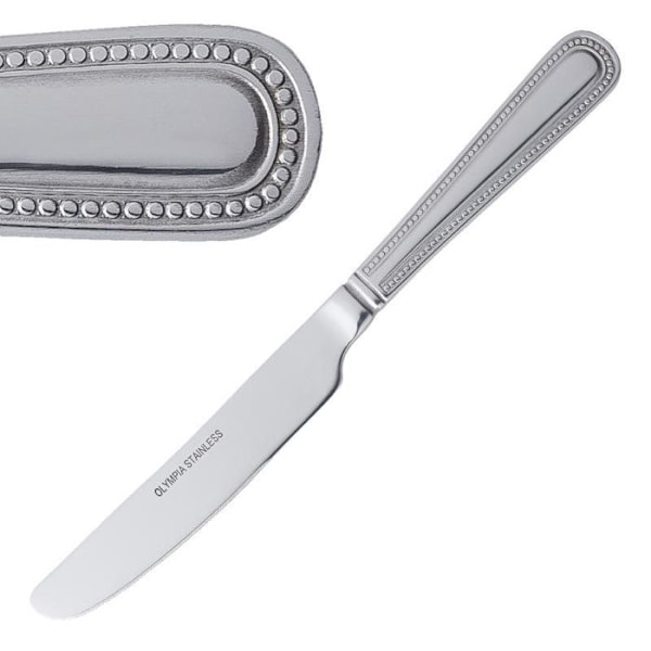 Dessertkniv - Olympia - Bead - 199 mm - Rostfritt Stål - Förpackning med 12 stycken
