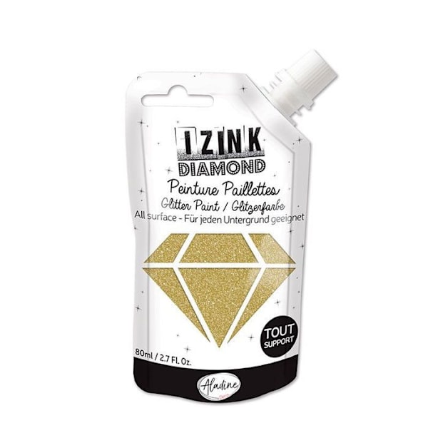 Färg - IZINK - Diamant - Guld - 80ml - Vattentålig gyllene
