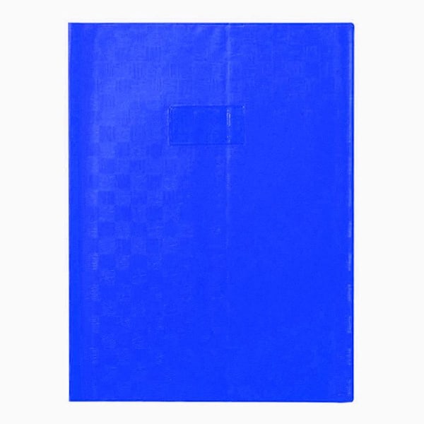 Notebook-omslag i läderkorn 20/100:e 21x29,7 blå...