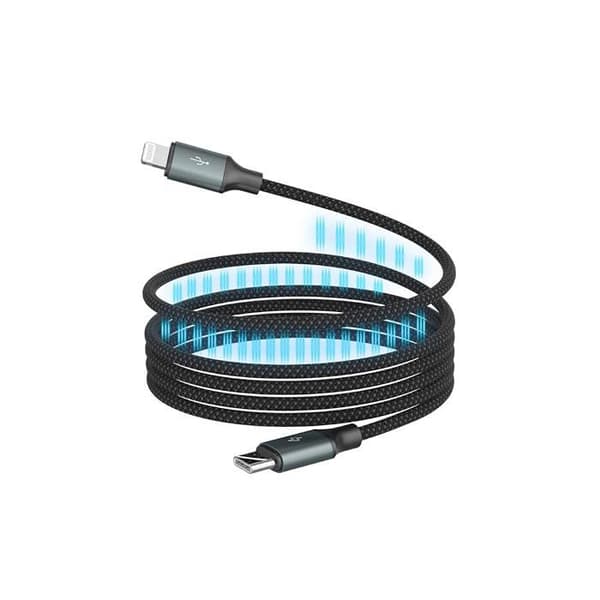 Magnetisk USB C Lightning laddningskabel - Ansmann - 120 cm - Snabbladdning - Magnetisk