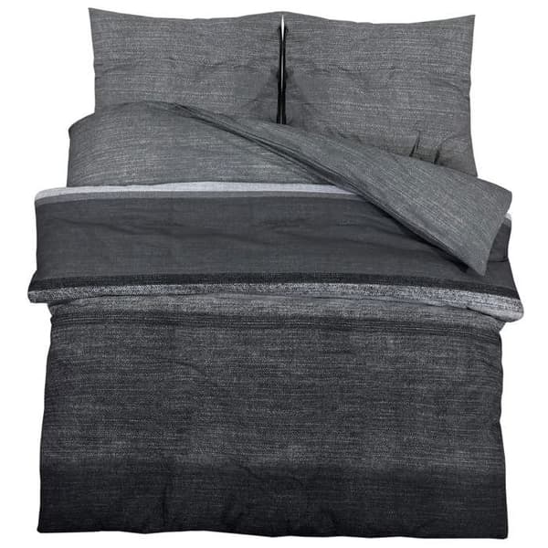 vidaXL Påslakanset Mörkgrå 240x220 cm Bomull 136479 mörkgrå