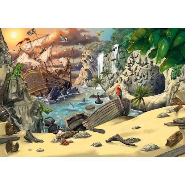 Escape Puzzle - Ravensburger - Pirate Adventure - 368 bitar - Från 9 år Blå