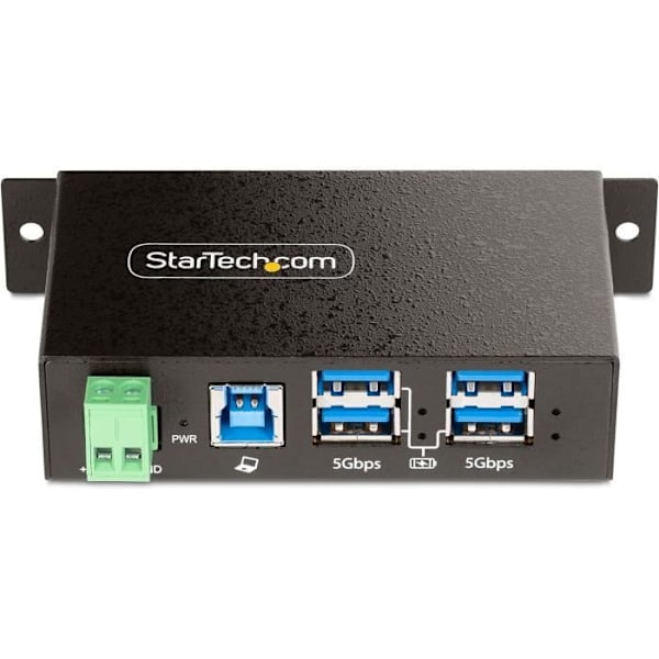 USB 3.0-hub - StarTech - 4 portar USB-A - Metallchassi - ESD-skydd - Mångsidig montering