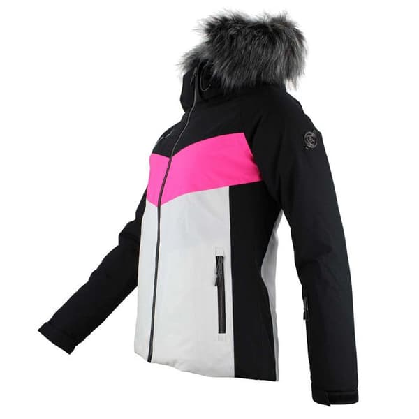 AFIDOL skidjacka för kvinnor - Noir/fuchsia jag