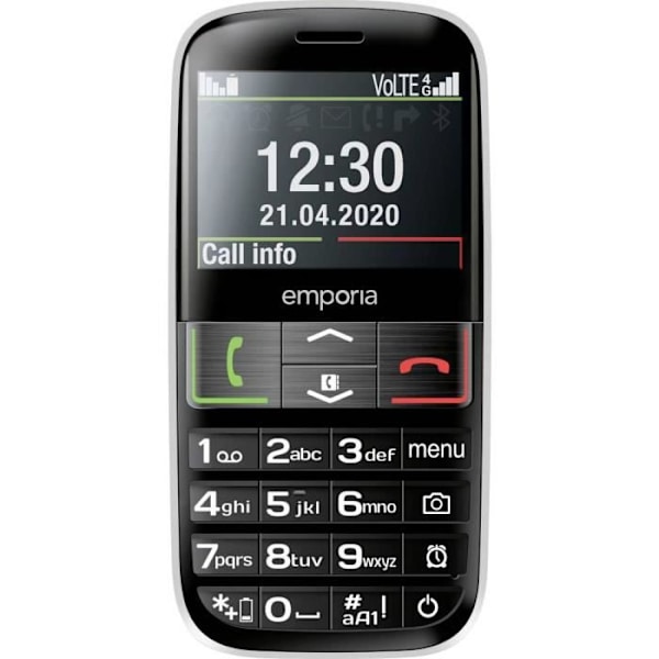 Emporia ACTIVE Mobiltelefon för seniorer IP54, med laddstation, SOS-knapp svart