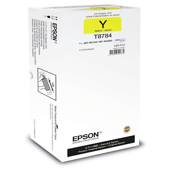 EPSON Refill Ink - T87844 - Gul - 425,7 ml - WorkForce Pro WF-R5190, WF-R5690