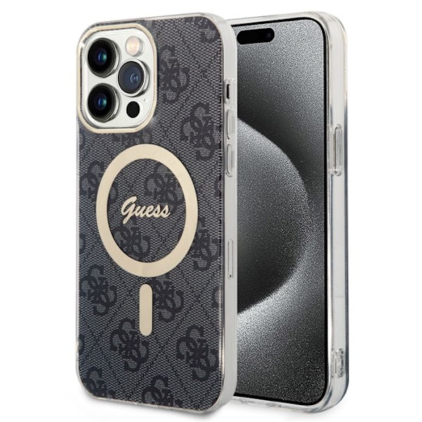 Skal till iPhone 15 Pro Max - Guess IML 4G MagSafe (GUHMP15XH4STK) - Svart