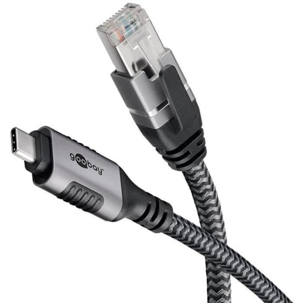 Nätverkskabel - GOOBAY - USB-C 3.1 till RJ45 CAT 6 FTP - 10 m