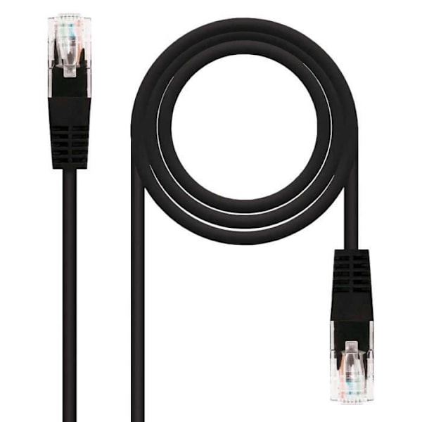 OCIODUAL Nanocable 10.20.0400-L30-BK 30cm Cat.6 Black RJ45 Ethernet-kabel för PC Bärbara datorer Routers Ethernet LAN-nätverkssladd