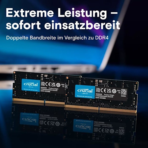 RAM-minne SODIMM - CRUCIAL - DDR5-5600 - 16GB - CL46 - Icke ECC