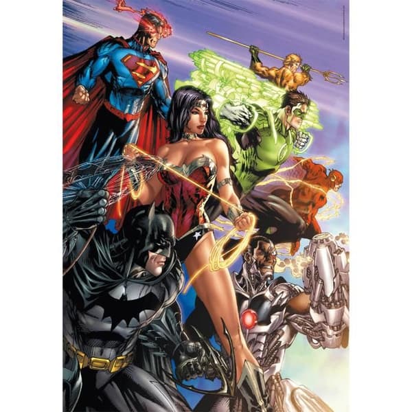 Pussel 1000 bitar - CLEMENTONI - DC Comics - Justice League - Affisch ingår - 70x50 cm