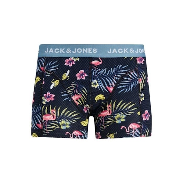 Boxers - Jack & Jones - Blomma Fågel - 3-pack - Svart - XL - 95% Bomull Svart jag